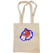 Сумка шоппер с оранжево-синим силуэтом тигра