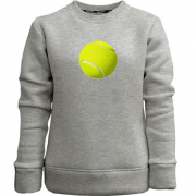 Детский свитшот без начеса с  зеленым теннисным мячом