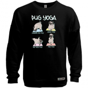 Світшот без начісу Pug Yoga Мопс Йога