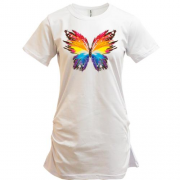 Подовжена футболка з яскравим метеликом