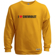 Світшот без начісу I love Chevrolet