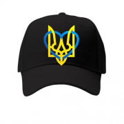 Дитяча кепка герб України із серцем