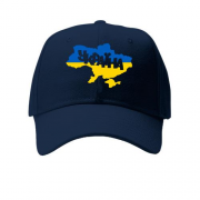 Дитяча кепка з написом Україна (мапа)