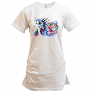 Подовжена футболка з дівчиною в квітах
