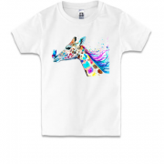 Дитяча футболка з акварельним жирафом