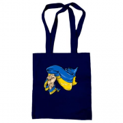Сумка шоппер з прапор України в руці