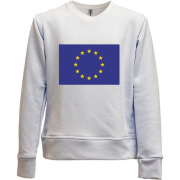 Детский свитшот без начеса с флагом  Евро Союза