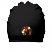 Хлопковая шапка Девушка с венком цветов