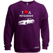 Свитшот без начеса I love mitsubishi
