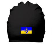 Хлопковая шапка Слава Украине (с силуэтом казака)