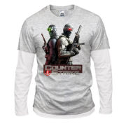Чоловічий лонгслів Комбі з двома бійцями Counter Strike