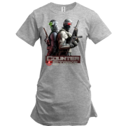 Подовжена футболка з двома бійцями Counter Strike