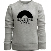 Детский свитшот без начеса Save the vinyl