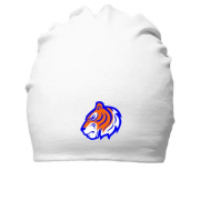 Хлопковая шапка с оранжево-синим силуэтом тигра