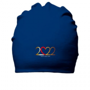 Бавовняна шапка Happy New Year 2022 (у вигляді серця)