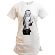 Подовжена футболка Kate Moss f*ck you