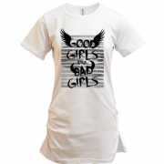 Подовжена футболка Good girls are bad girls