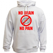 Худи без начеса No brain - no pain