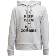 Детский худи без флиса Keep Calm and kill zombies