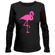 Лонгслив с розовым фламинго