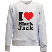 Детский свитшот без начеса I love Black Jack