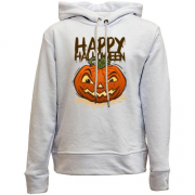 Детский худи без флиса с надписью Happy Halloween