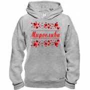 Худи BASE с сердечками и именем "Мирослава"
