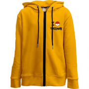 Детская худи на молнии I love Pokemon