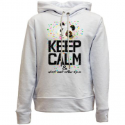 Детский худи без флиса Keep calm and don't eat after 6 pm с пандой