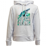Детский худи без флиса Tropical dreams с китом