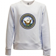Детский свитшот без начеса NAVY (logo big)