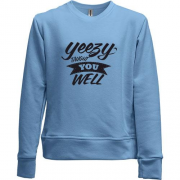 Детский свитшот без начеса Yeezy - taught you well