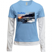 Комбинированный лонгслив Sea Baby