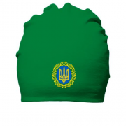 Хлопковая шапка "Герб Украины с узором"