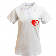 Жіноча футболка-поло Серце з малюком