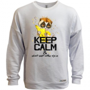 Світшот без начісу Keep calm and do not eat after 6 pm з мавпочкою