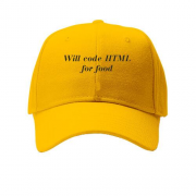 Детская кепка HTML for food