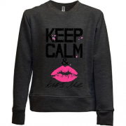 Дитячий світшот без начісу Keep calm & kiss me