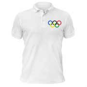 Чоловіча футболка-поло  Олімпійські кільця