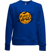 Детский свитшот без начеса с луной "Happy Halloween"