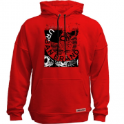 Худи без начеса Black and White Urban Brand