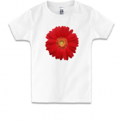 Детская футболка с красной астрой