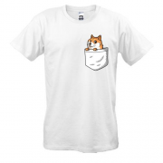 Футболка с wow doge в кармане