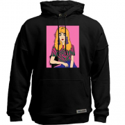 Худи без начеса Blonde in a strange t-shirt