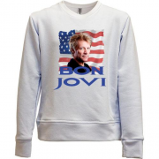Детский свитшот без начеса Bon Jovi с флагом