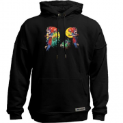 Худи без начеса Parrots bright art