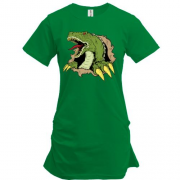 Подовжена футболка з вириваючимся динозавром (2)