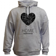 Худи без начеса с сердцем "Home Мариуполь"