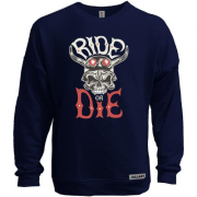 Свитшот без начеса Ride or Die с черепом