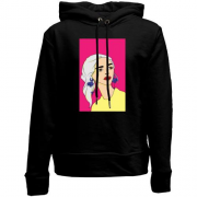 Детский худи без флиса Blonde on pink background
